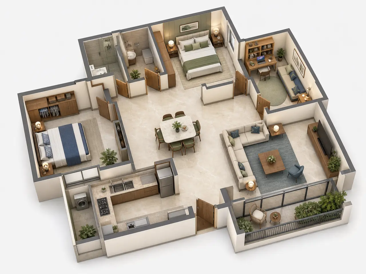 Embassy Millennium 2.5 BHK floor plan image