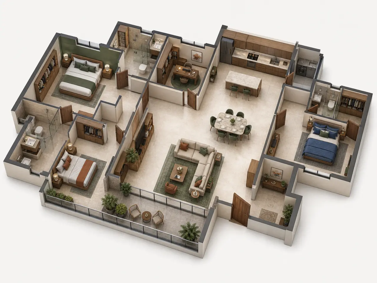 Embassy Millennium 3.5 BHK floor plan image